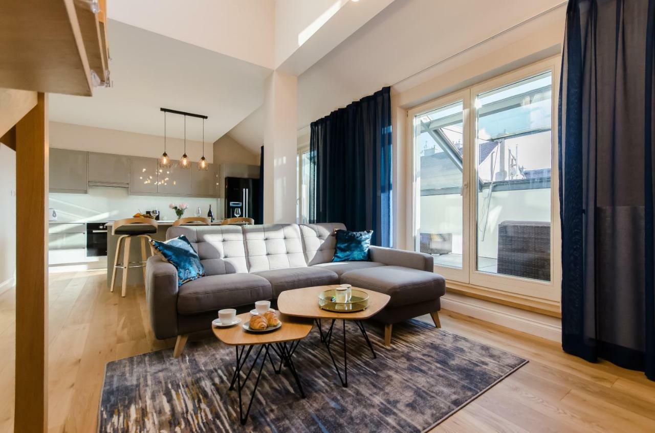 Ferienwohnung Kazimierz Penthouse with private terrace Krakau Exterior foto