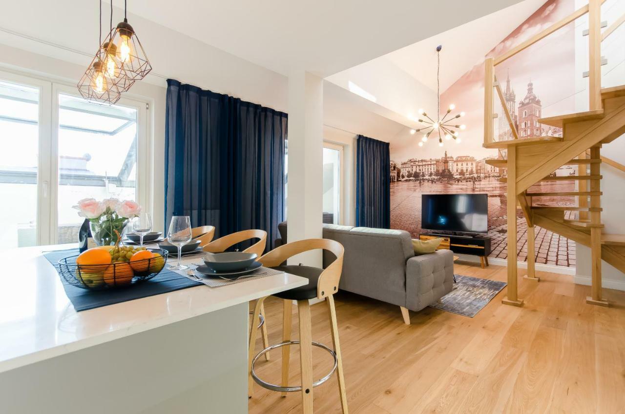 Ferienwohnung Kazimierz Penthouse with private terrace Krakau Exterior foto