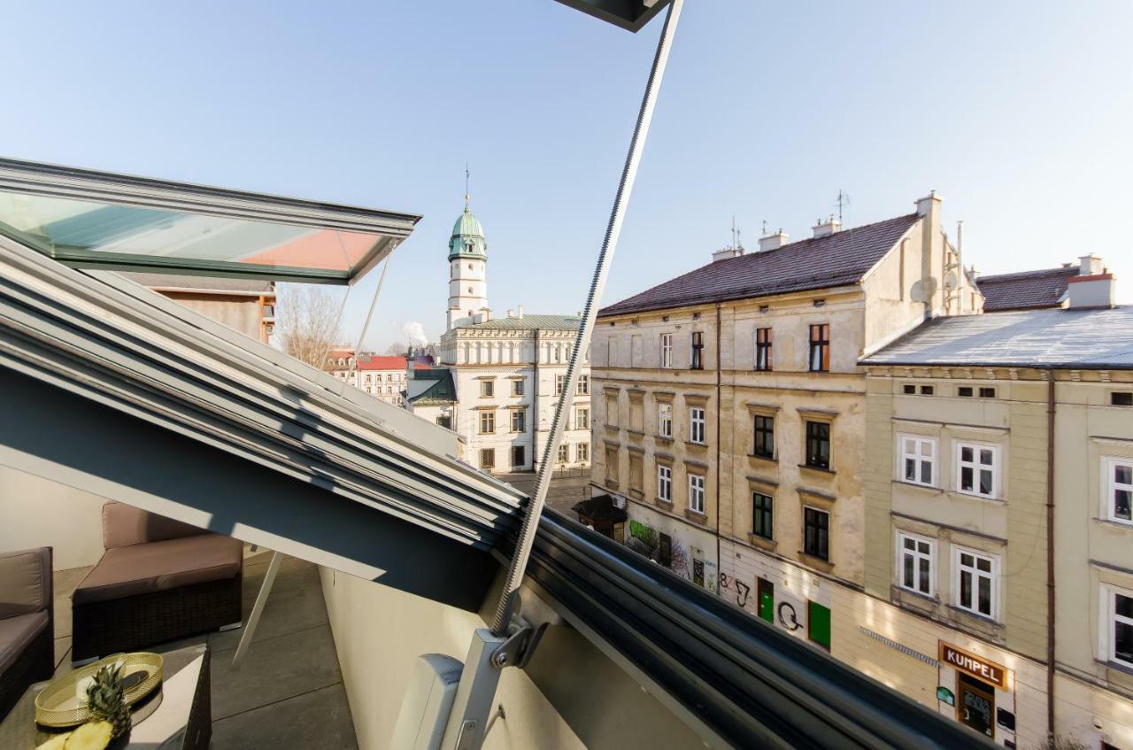 Ferienwohnung Kazimierz Penthouse with private terrace Krakau Exterior foto