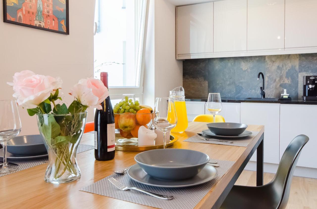 Ferienwohnung Kazimierz Penthouse with private terrace Krakau Exterior foto
