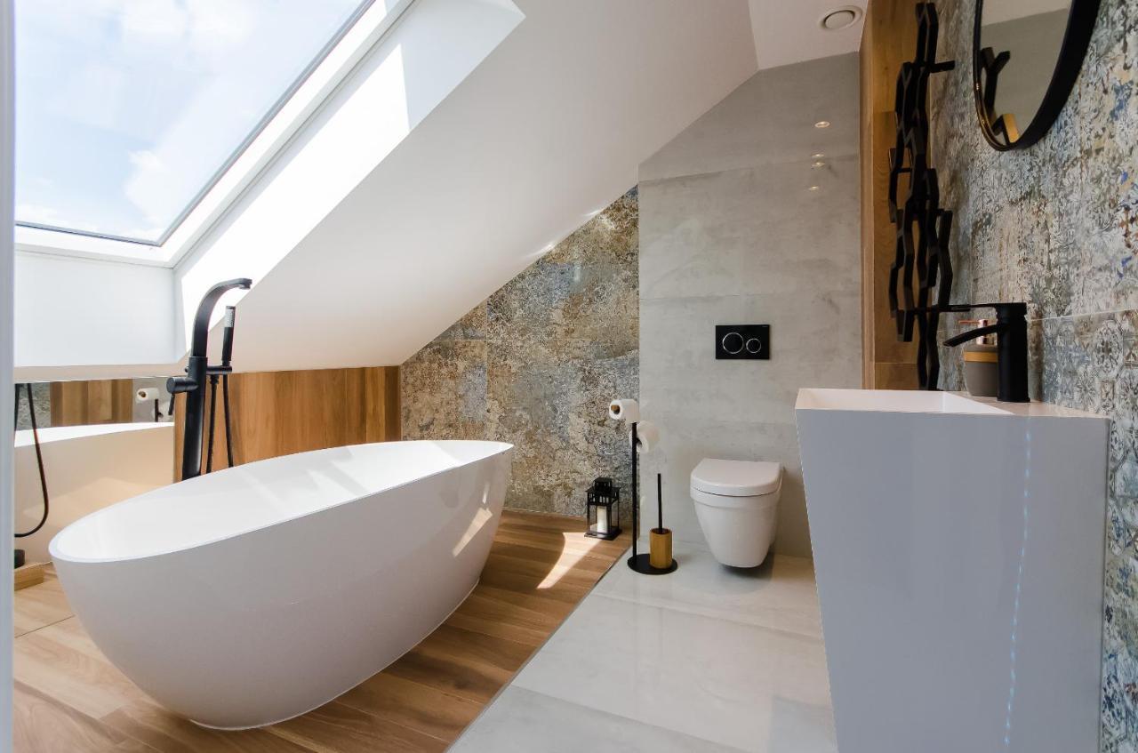 Ferienwohnung Kazimierz Penthouse with private terrace Krakau Exterior foto